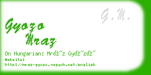 gyozo mraz business card